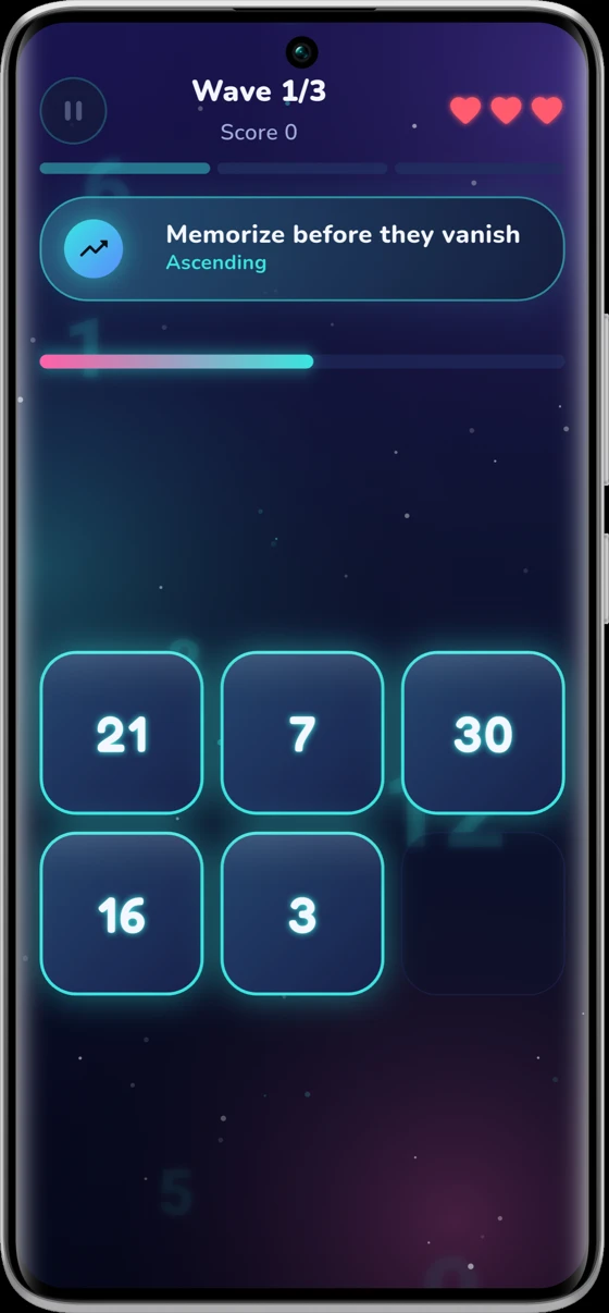 Spot the numbers on the grid