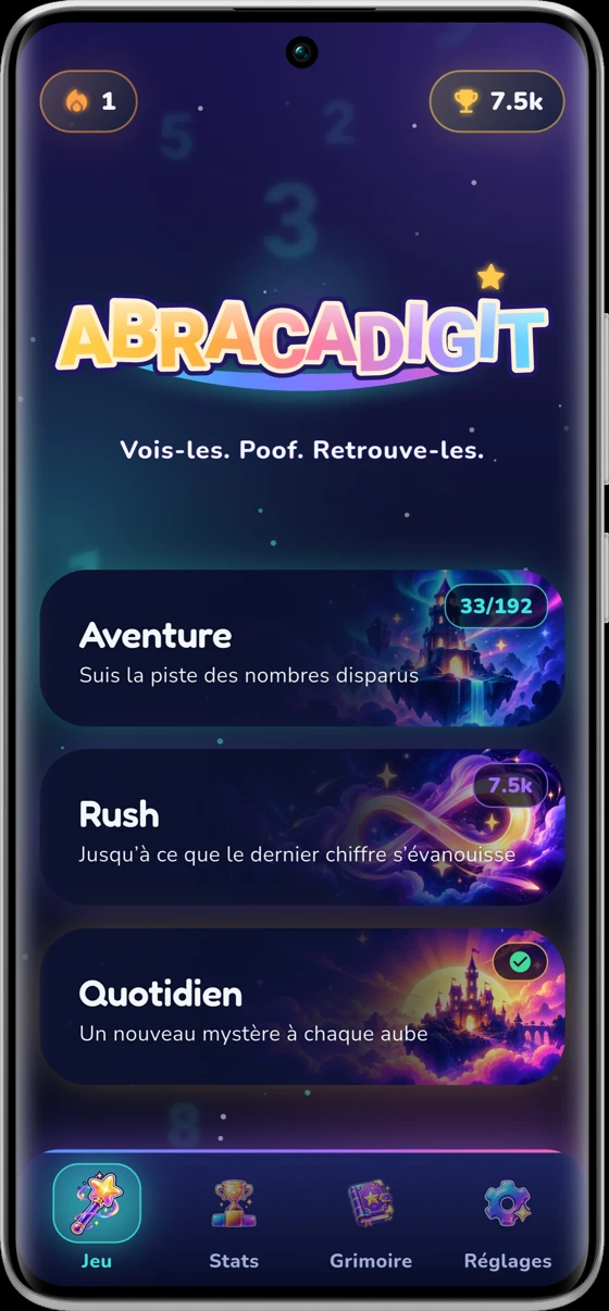 L’accueil et les trois modes de jeu