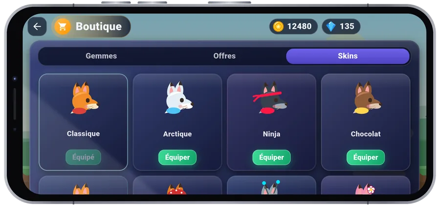 La boutique de skins