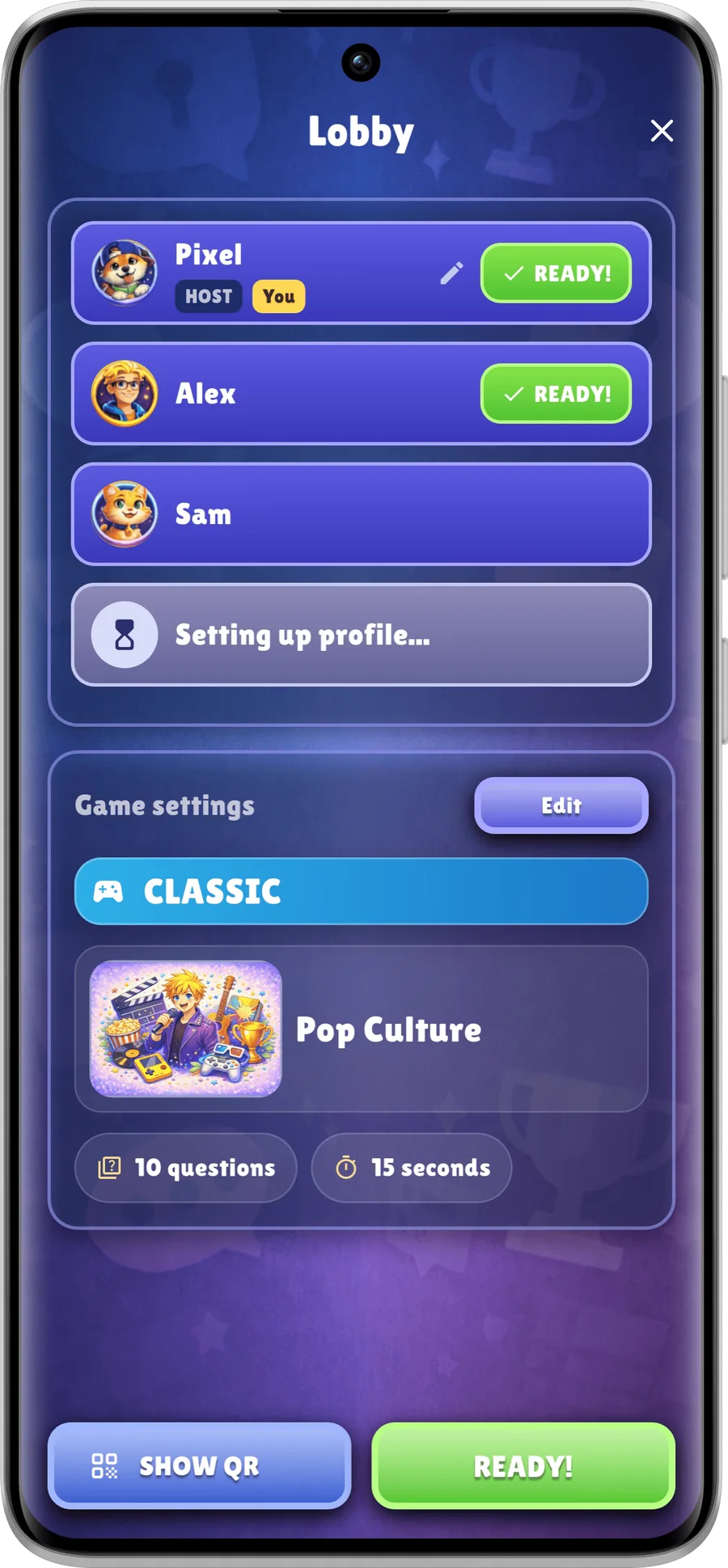 Trivia Time app preview 2